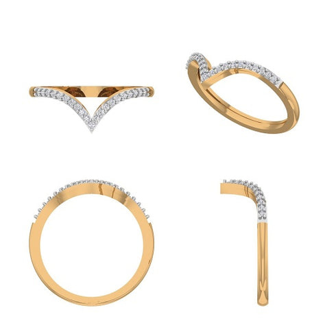 Noemi Diamond Chevron Ring